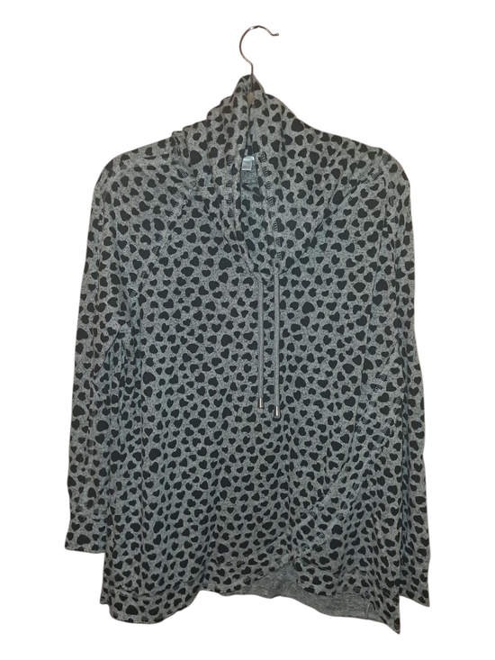 Chelsea & Theodore Tops - Chelsea & Theodore Gray Heart-Print Pullover Hoodie